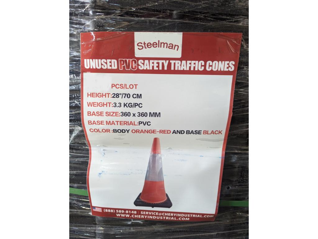 (50) 28" Tall Safety Traffic Cones
