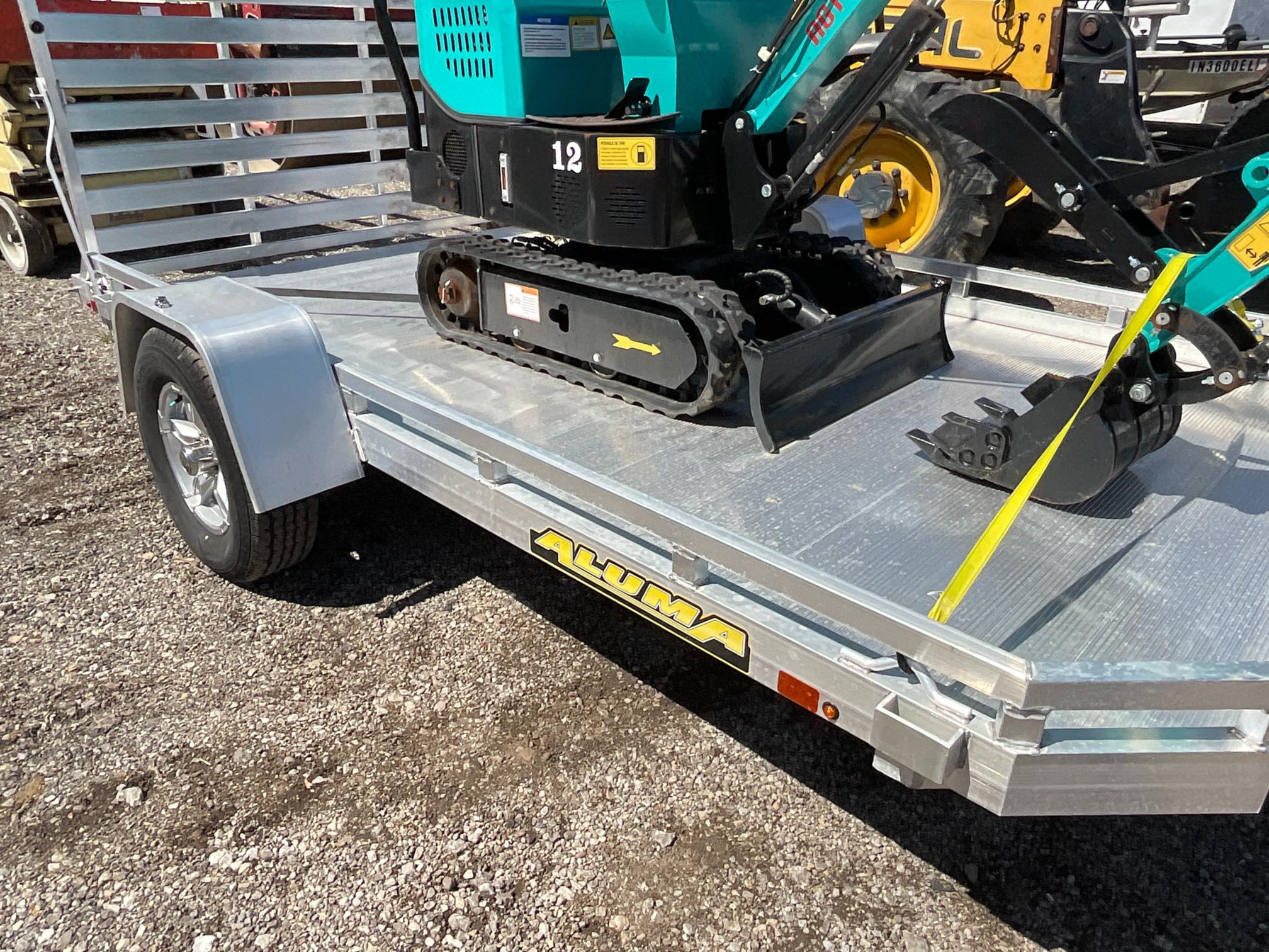 2024 KLM Utility Trailer w/ 2023 AGT 12 Mini Excavator