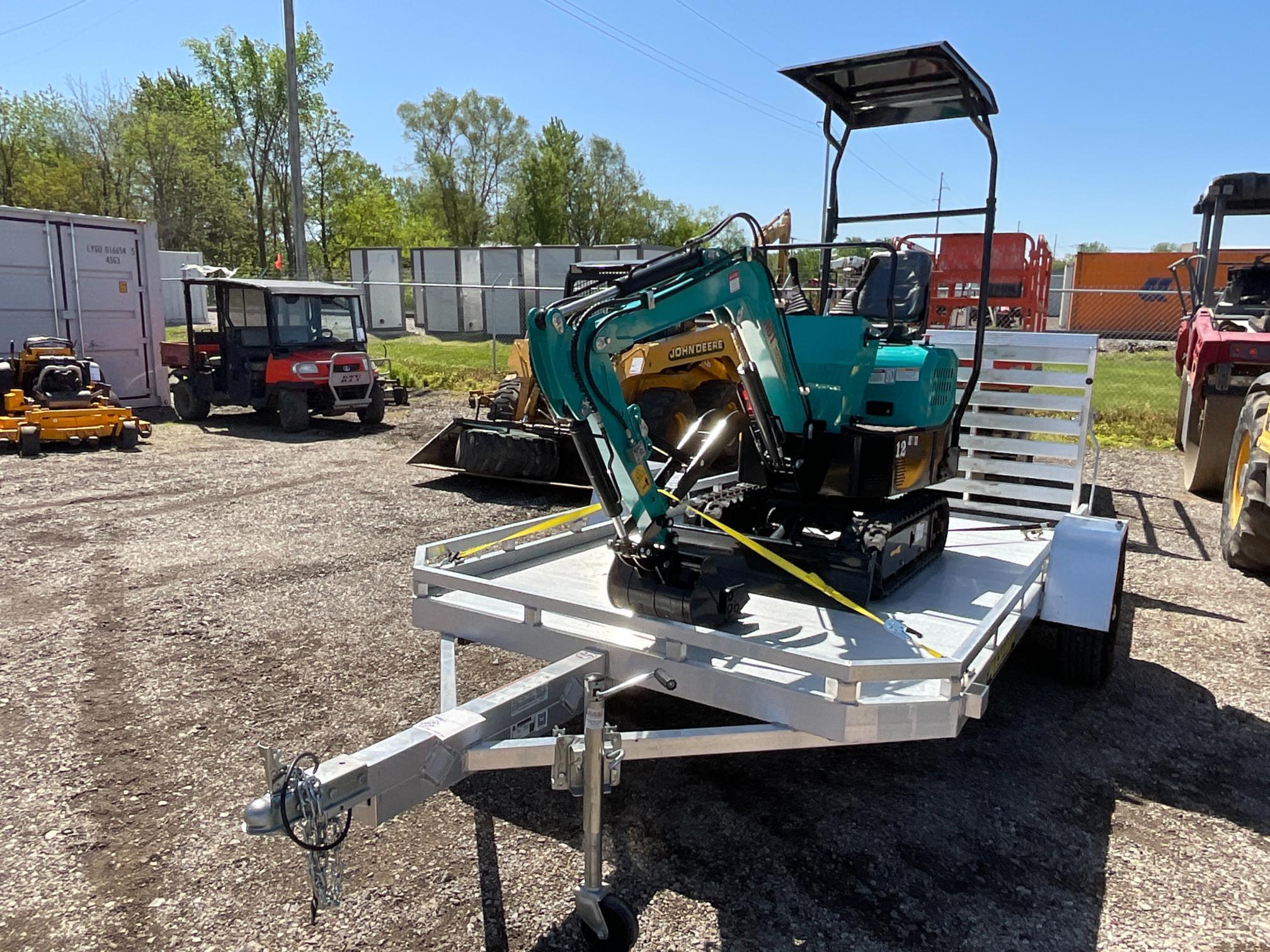 2024 KLM Utility Trailer w/ 2023 AGT 12 Mini Excavator