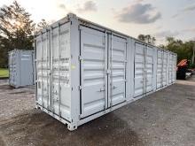 40' 1 Trip High Side Shipping Container w/ 4 Side Doors