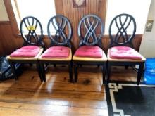 SET OF (4) DINING ROOM CHAIRS W/ CUSHIONS