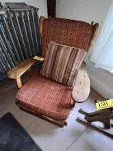 PLATFORM WINGBACK ROCKER W/ CUSHIONS