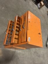2 Orange Metal Cabinets Filled With Universal Springs 21w12 1/2 D 15h Each Cabinet