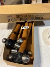 5pc Set Ball Pein Hammer 1/2lb, 3/4lb, 1 1/2lb & 2lb