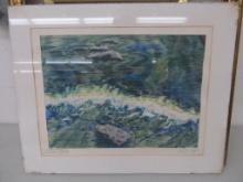 1980s Signed Painting on Paper