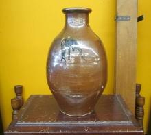 Brown Glazed Floor Vase