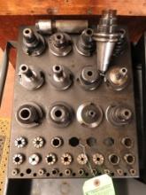 (13) Tapered Shaft Milling Machine Tool Holder and Misc.