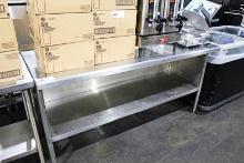 6' STAINLESS STEEL WORKTOP TABLE