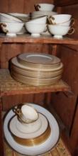 Collection of Ivory and Gold Lenox China