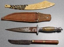 Souvenir Dagger, Small Fixed Blade, and Ornamental Letter Opener