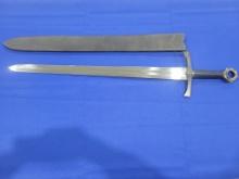 Replica Mid Evil Sword Replica mid evil type sword, comes with leather cover, measures 35.5"